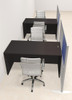 Two Person Workstation w/Acrylic Aluminum Privacy Panel, #OT-SUL-HPB20