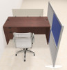 One Person Workstation w/Acrylic Aluminum Privacy Panel, #OT-SUL-HPB38