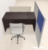 One Person Workstation w/Acrylic Aluminum Privacy Panel, #OT-SUL-HPB39