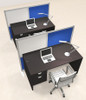 Two Person Workstation w/Acrylic Aluminum Privacy Panel, #OT-SUL-HPB68