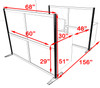 Two Person Workstation w/Acrylic Aluminum Privacy Panel, #OT-SUL-HPO102