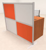 One Person Workstation w/Acrylic Aluminum Privacy Panel, #OT-SUL-HPO133