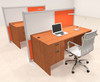 Two Person Workstation w/Acrylic Aluminum Privacy Panel, #OT-SUL-HPO137