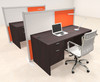 Two Person Workstation w/Acrylic Aluminum Privacy Panel, #OT-SUL-HPO139