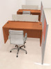 Two Person Workstation w/Acrylic Aluminum Privacy Panel, #OT-SUL-HPO77