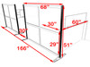 Two Person Workstation w/Acrylic Aluminum Privacy Panel, #OT-SUL-HPO77