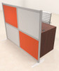 One Person Workstation w/Acrylic Aluminum Privacy Panel, #OT-SUL-HPO98