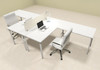 Two Persons L Shaped Modern Acrylic Divider Workstation, #MT-FIV-FP37