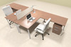 Two Persons L Shaped Modern Acrylic Divider Workstation, #MT-FIV-FP57
