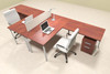 Two Persons L Shaped Modern Acrylic Divider Workstation, #MT-FIV-FP58