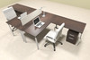 Two Persons L Shaped Modern Acrylic Divider Workstation, #MT-FIV-FP59