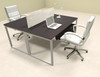 Two Person Modern Acrylic Divider Office Workstation, #AL-OPN-FP24