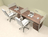 Two Person Modern Acrylic Divider Office Workstation, #AL-OPN-SP51