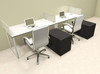Two Person Modern Acrylic Divider Office Workstation, #AL-OPN-SP79