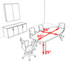 Modern Boat shaped 8' Feet Metal Leg Conference Table, #OF-CON-CV6