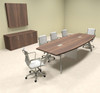 Modern Boat shaped 10' Feet Metal Leg Conference Table, #OF-CON-CV10