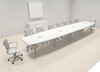 Modern Boat shaped 18' Feet Metal Leg Conference Table, #OF-CON-CV36