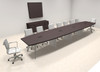 Modern Boat shaped 18' Feet Metal Leg Conference Table, #OF-CON-CV40