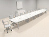 Modern Boat shaped 24' Feet Metal Leg Conference Table, #OF-CON-CV57