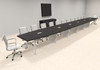 Modern Boat shaped 28' Feet Metal Leg Conference Table, #OF-CON-CV76