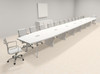 Modern Boat shaped 30' Feet Metal Leg Conference Table, #OF-CON-CV78