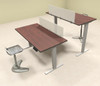 Two Persons Modern Power Height Adjustable Leg Divider Workstation, #AL-OPN-HP4