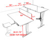 Two Persons Modern Power Height Adjustable Leg Divider Workstation, #AL-OPN-HP5