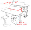 Two Persons Modern Power Height Adjustable Leg Divider Workstation, #AL-OPN-HP7