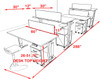 Four Persons Modern Power Height Adjustable Leg Divider Workstation, #AL-OPN-HP23