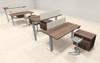 Four Persons Modern Power Height Adjustable Leg Divider Workstation, #AL-OPN-HP45