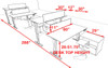 Four Persons Modern Power Height Adjustable Leg Divider Workstation, #AL-OPN-HP47