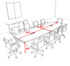 Modern Boat Shapedd 12' Feet Conference Table, #OF-CON-C134