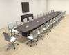 Modern Boat Shapedd 30' Feet Conference Table, #OF-CON-C143