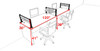 Two Person Modern Aluminum Organizer Divider Office Workstation, #OT-SUL-SPW1