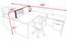 Two Person Modern Aluminum Organizer Divider Office Workstation, #OT-SUL-FPW37