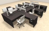 Six Person Modern Aluminum Organizer Divider Office Workstation, #OT-SUL-FPW48