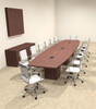 Modern Boat Shaped Cube Leg 16' Feet Conference Table, #OF-CON-CQ42