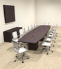 Modern Boat Shaped Cube Leg 16' Feet Conference Table, #OF-CON-CQ44