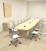 Modern Boat Shaped Cube Leg 18' Feet Conference Table, #OF-CON-CQ48