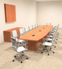 Modern Boat Shaped Cube Leg 18' Feet Conference Table, #OF-CON-CQ49