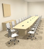 Modern Boat Shaped Cube Leg 26' Feet Conference Table, #OF-CON-CQ80