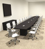 Modern Boat Shaped Cube Leg 26' Feet Conference Table, #OF-CON-CQ85