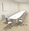 Modern Boat Shaped Cube Leg 28' Feet Conference Table, #OF-CON-CQ87