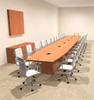 Modern Boat Shaped Cube Leg 28' Feet Conference Table, #OF-CON-CQ89