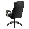 High Back Folding Black Leather Executive Office Chair , #FF-0174-14