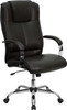 High Back Brown Leather Executive Office Chair , #FF-0220-14