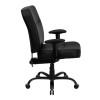 Big & Tall 400 lb. Capacity Big and Tall Black Leather Office Chair with Arms and Extra WIDE Seat , #FF-0297-14