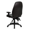 High Back Espresso Brown Leather Executive Office Chair , #FF-0332-14