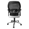 Mid-Back Super Mesh Office Chair with Black Fabric Seat and Knee Tilt Control , #FF-0027-14