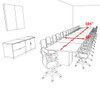 Modern Rectangular Top Cube Leg 32' Feet Conference Table, #OF-CON-CS56